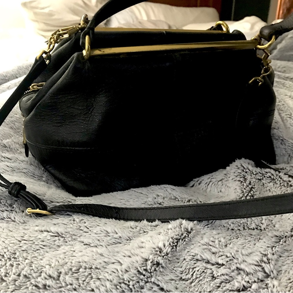 BLACK J CREW HEXAGON PURSE